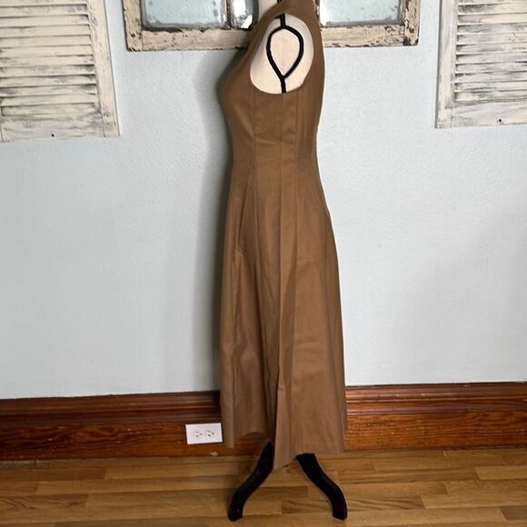 Club Monaco Womens Paneled Midi Dress Sleeveless Rose Brown Size 4 - Picture 3 of 12